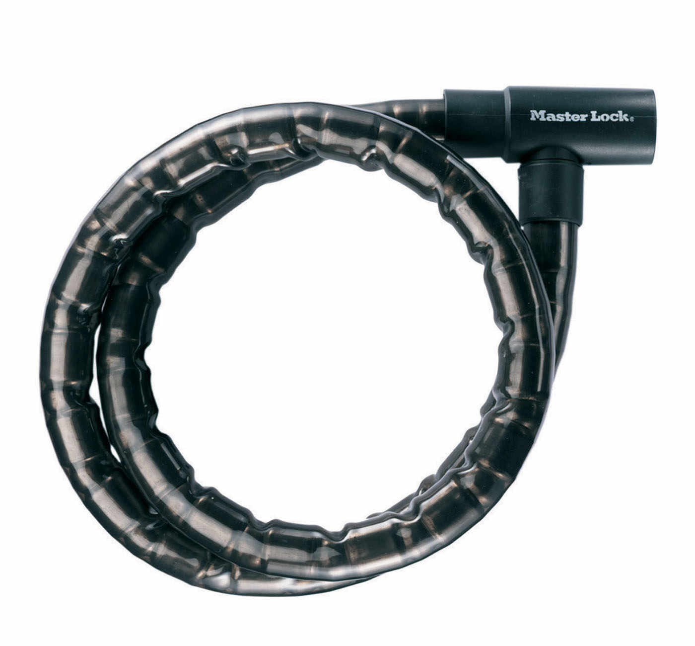Antifurt MasterLock cablu otel armat cu cheie 1.2 m x 22mm Negru