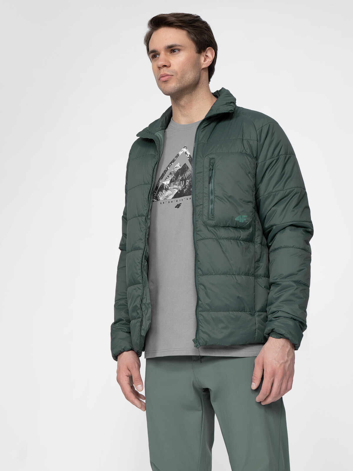 Jachetă de trekking din puf PrimaLoft® Black Eco pentru bărbați