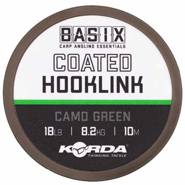 Fir textil Korda Basix Coated Hooklink, 10m (Rezistenta fir: 18 lbs)