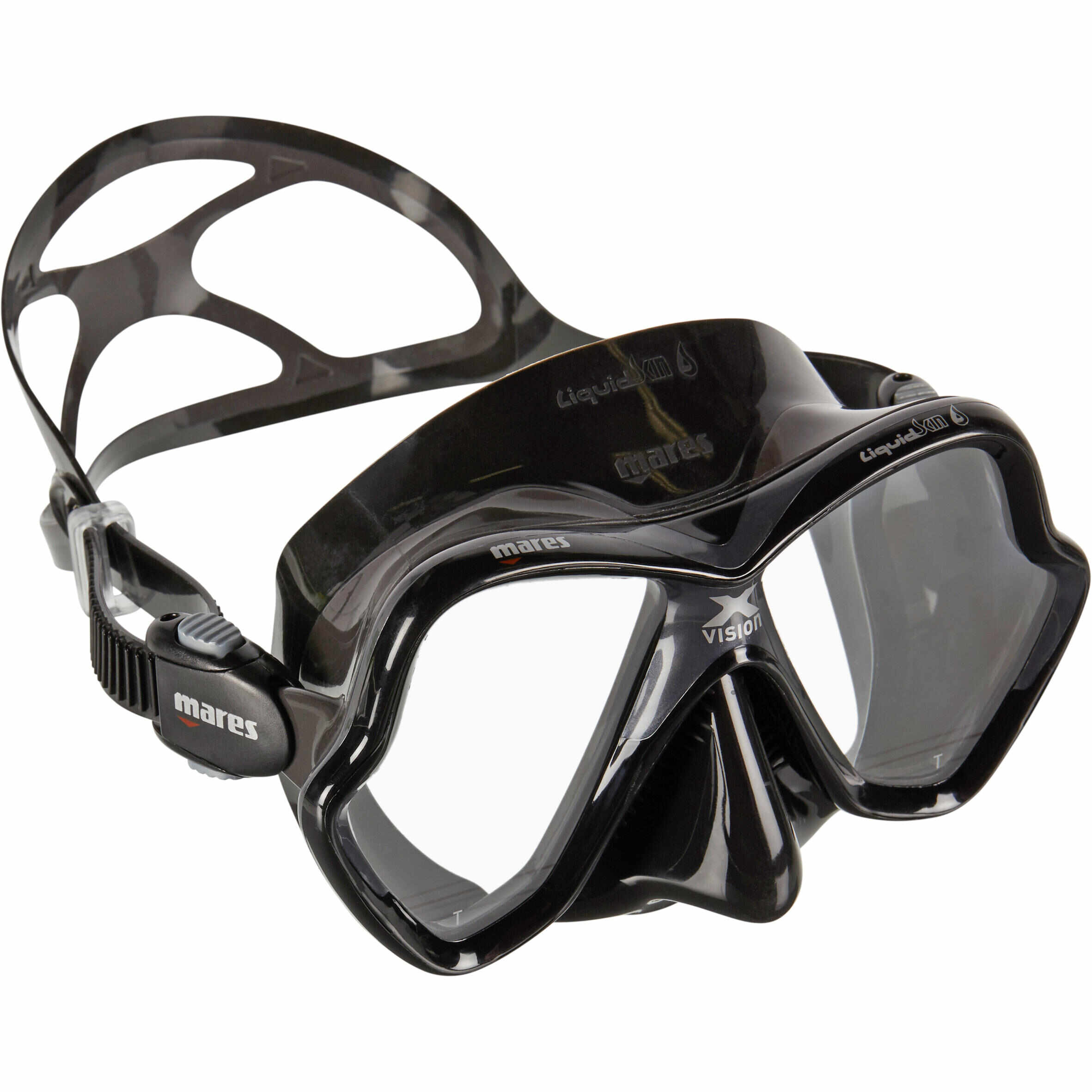 Mască scufundări cu butelie/snorkeling X-Vision Liquid Skin Mares Negru Adulți