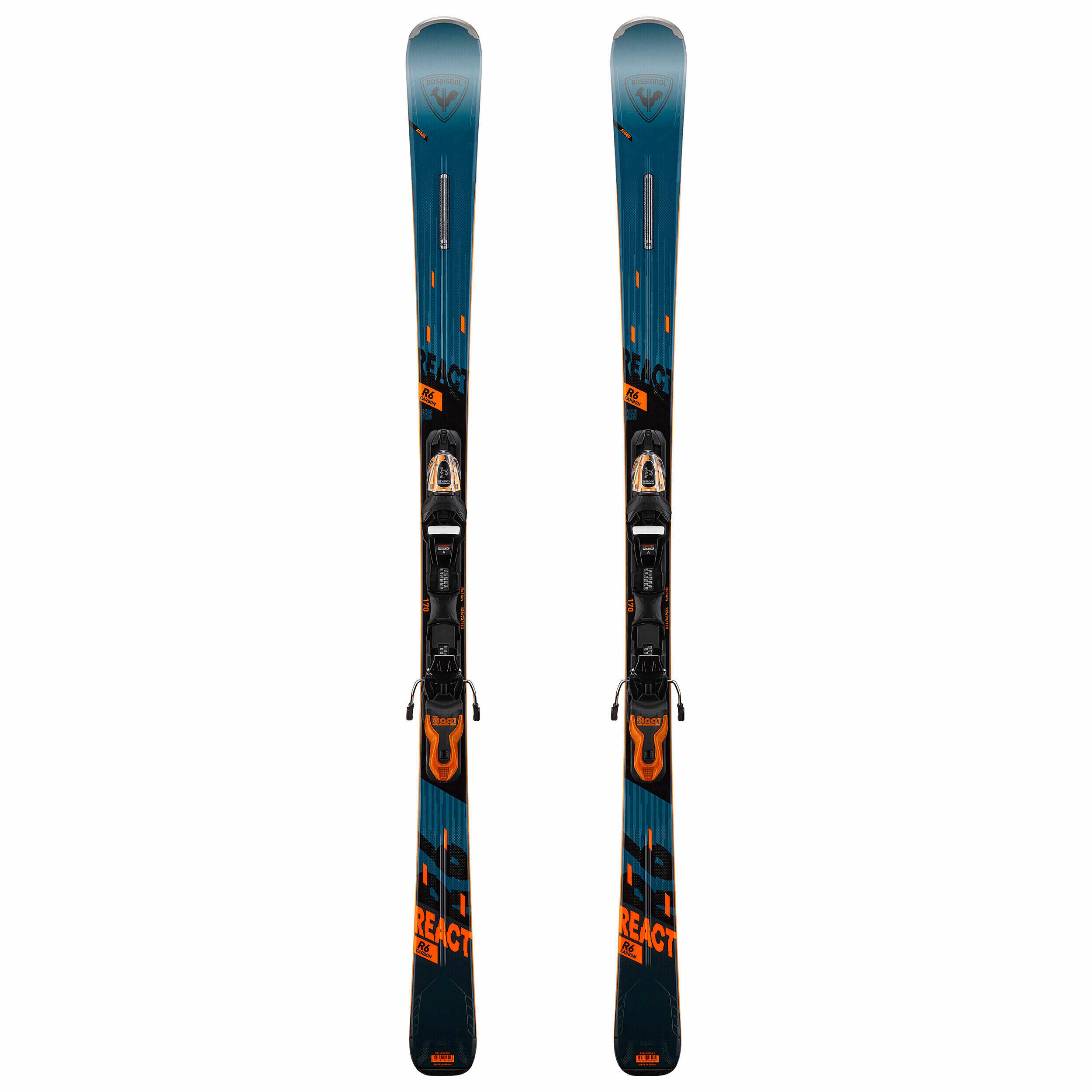 Schiuri cu legături schi pe pârtie React 6 Galben Bărbați