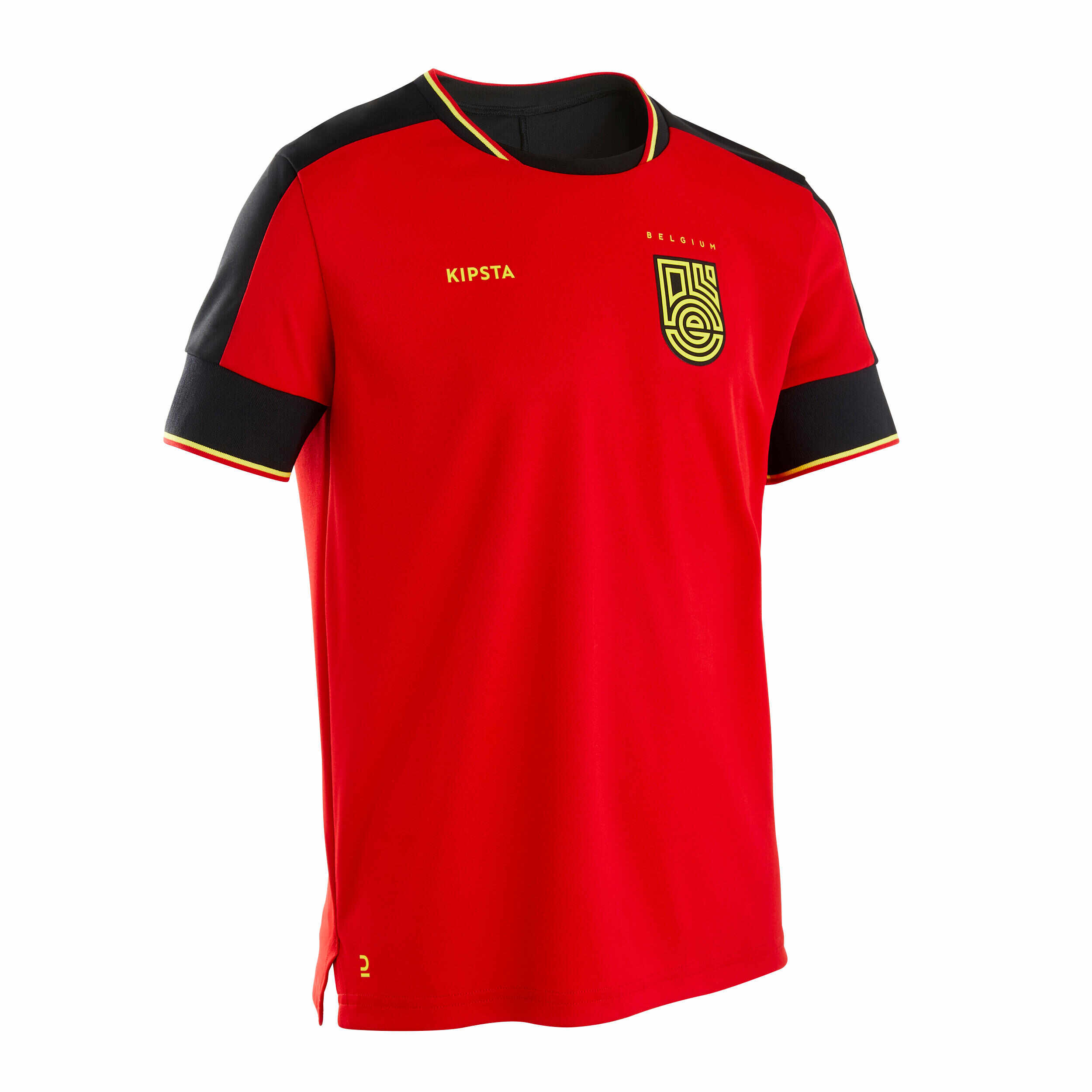 Tricou Fotbal FF500 Replică Belgia 2022 Roșu-Negru Copii