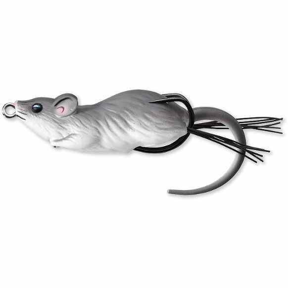 Naluca Livetarget Hollow Mouse, culoare Grey-White, 6cm, 11g