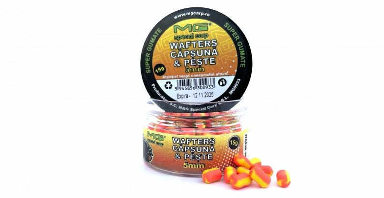 Dumbell MG Carp Feeder Wafters, 5mm, 15g (Aroma: Capsuna-Peste)