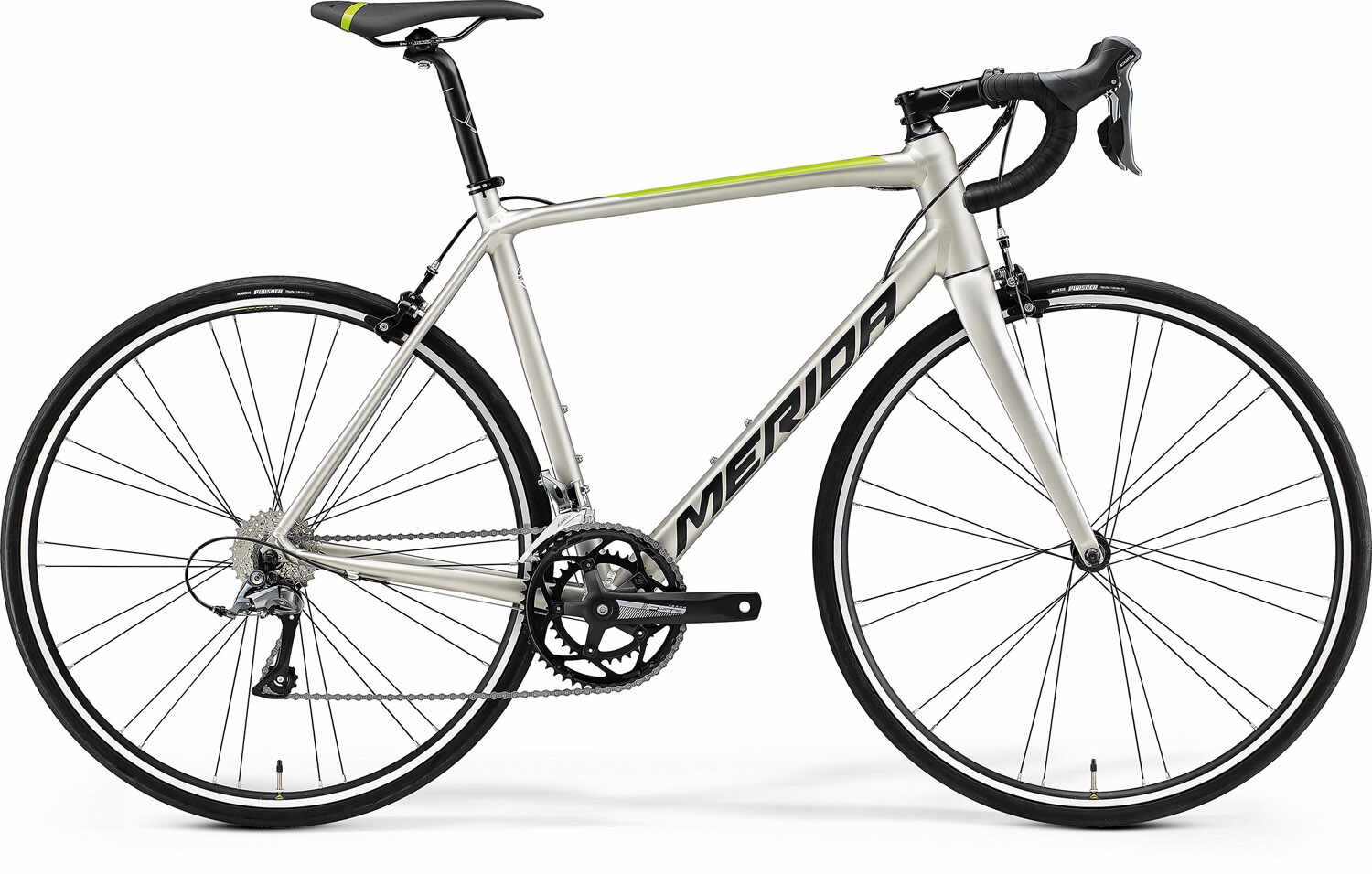 Bicicleta de Sosea Unisex Merida Scultura Rim 100 Titan/Negru/Verde 22/23