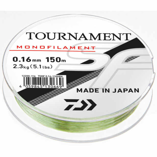 Fir Monofilament Daiwa Tournament SF, verde, 300m (Diametru fir: 0.26 mm)