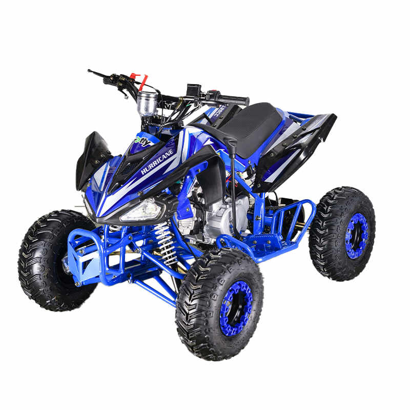 ATV motor benzina, 1+1, 110cc, 4 viteze, cutie de viteze manuala, transmisie lanț, model ATV003 Albastru