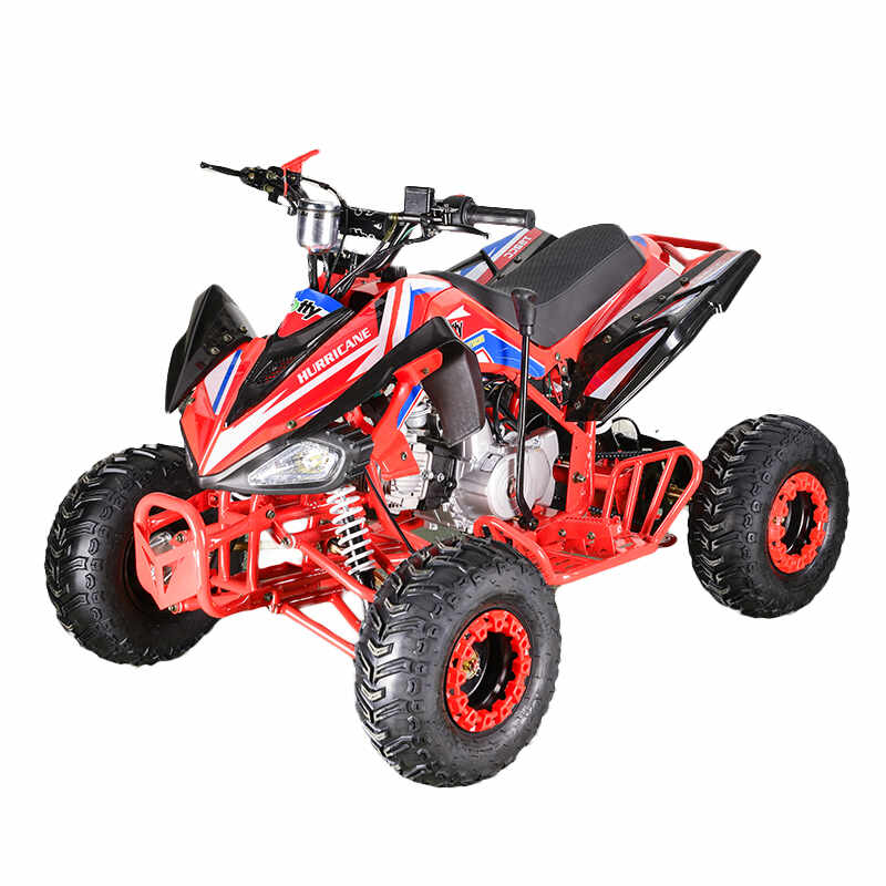 ATV motor benzina, 1+1, 110cc, 4 viteze, cutie de viteze manuala, transmisie lanț, model ATV003 Roșu