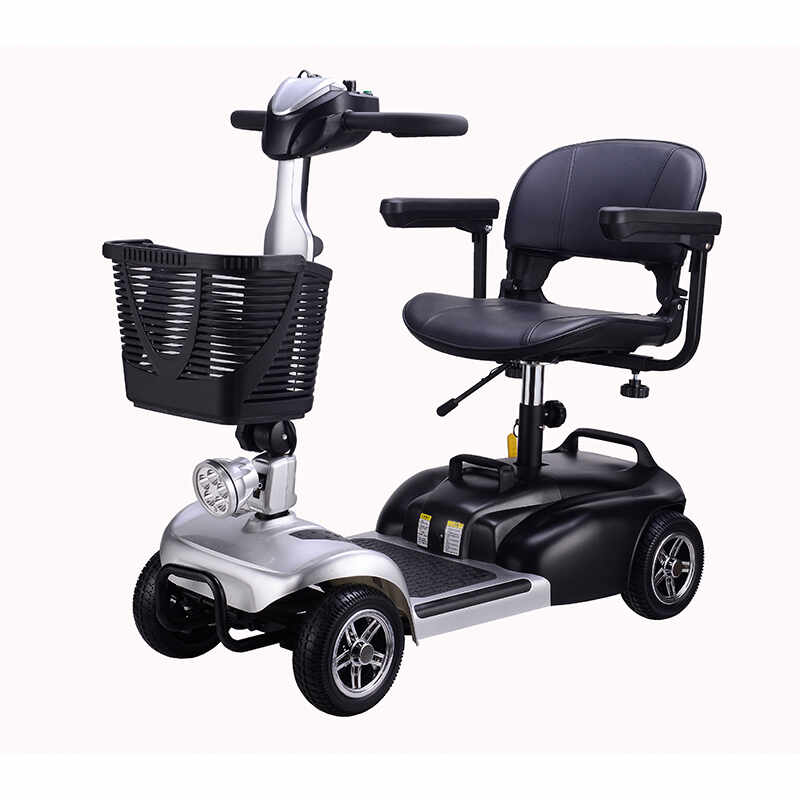 Scuter/carucior electric pentru varstnici sau persoane cu dizabilitati, model X-01, motor 180W, baterie 20Ah Argintiu