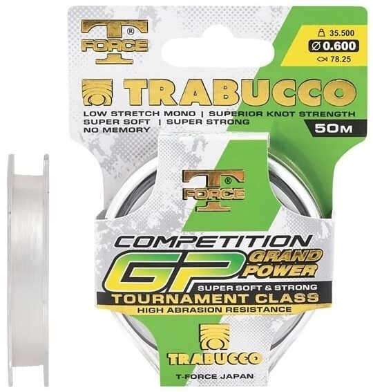 Fir Trabucco T-Force Competition GP, Transparent, 50m (Diametru fir: 0.16 mm)