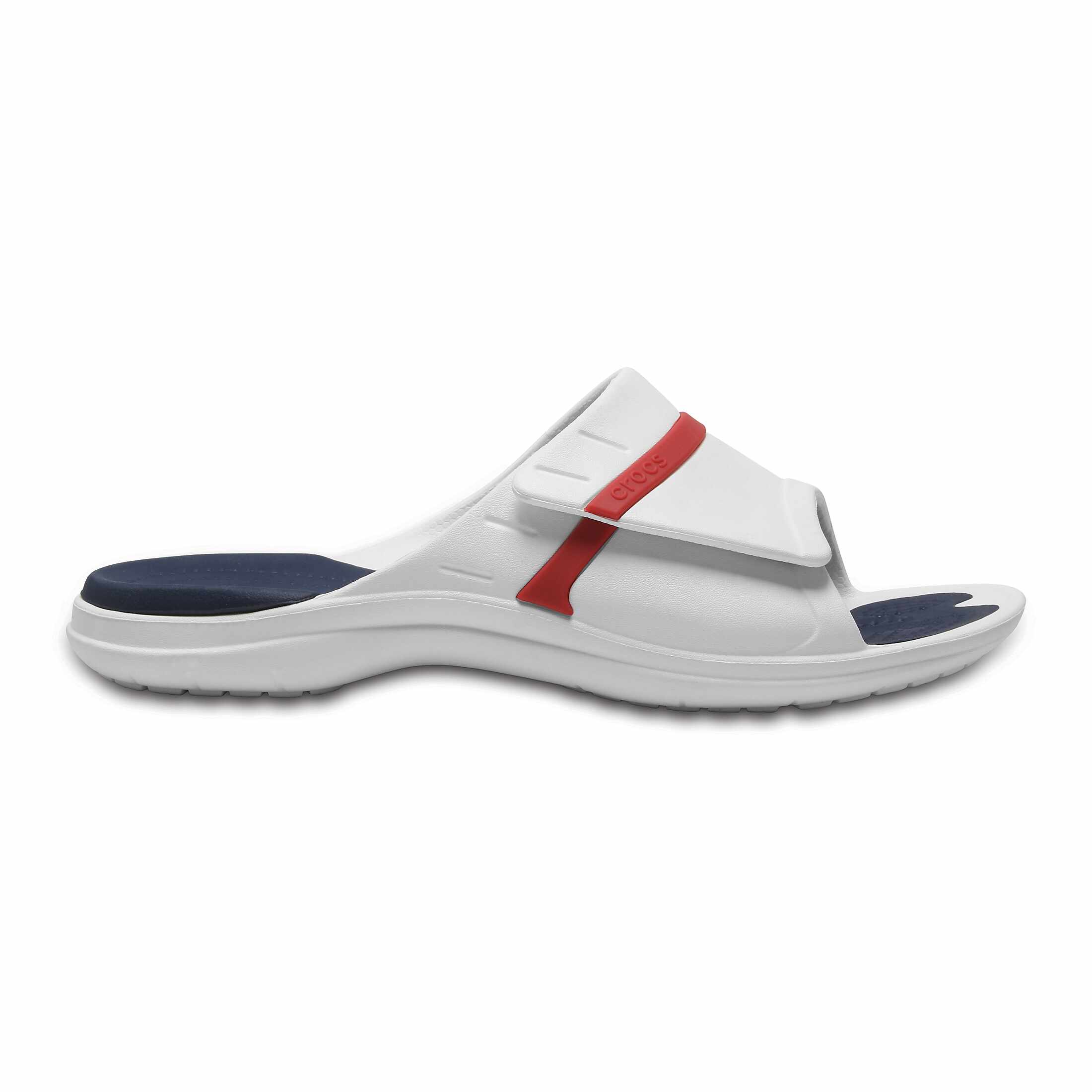 Papuci Crocs Modi Sport Slide Alb - White/Navy/Pepper