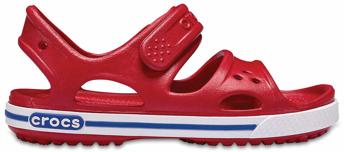 Sandale Crocs Crocband II Sandal Kids Rosu - Pepper/Blue Jean