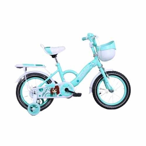 Bicicleta pentru fete Go kart model Lulu Baby cu roti ajutatoare, 2-4 ani, turcuaz