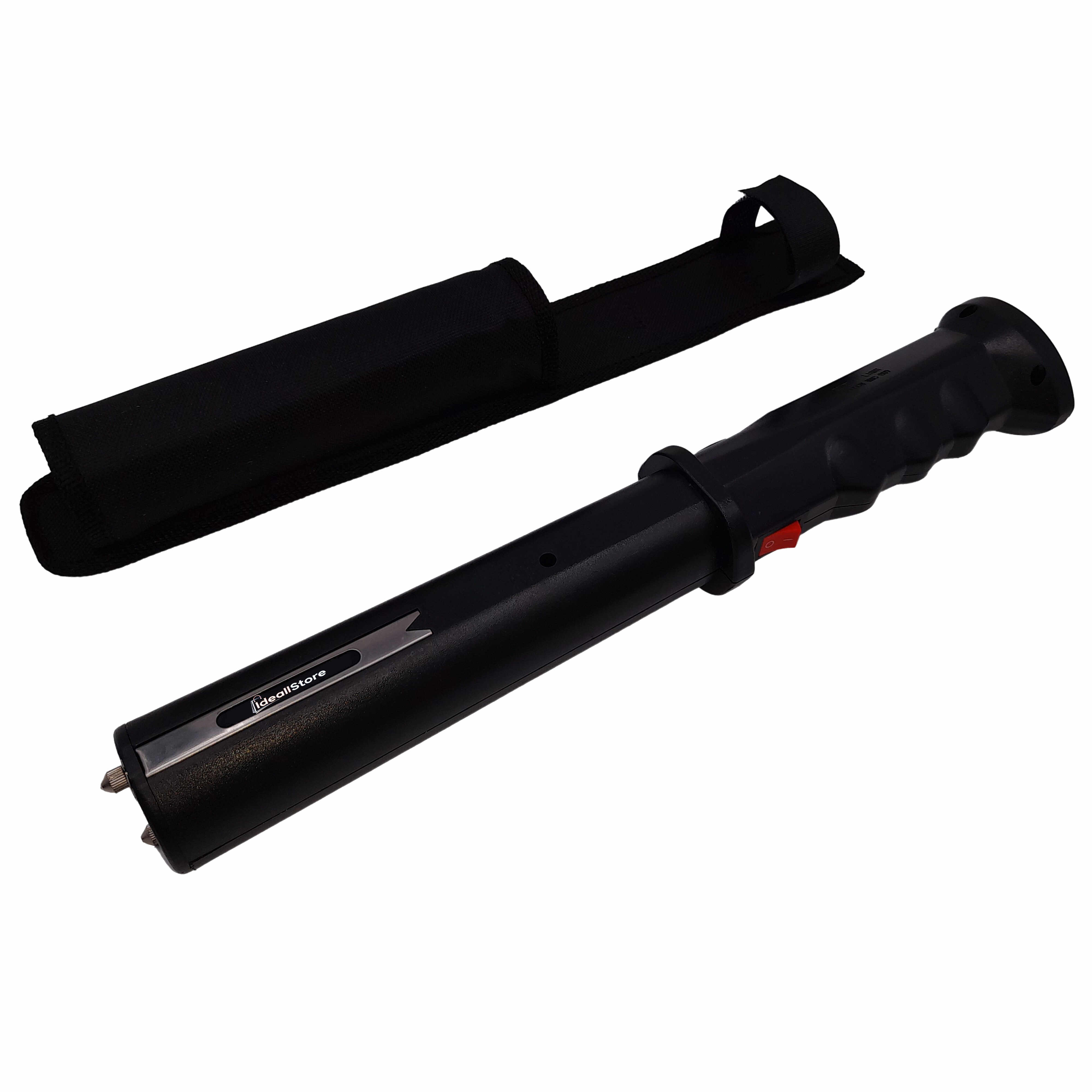 Baston cu electrosoc si lanterna IdeallStore®, Unit TW-809, plastic, 33.5 cm, negru, husa inclusa