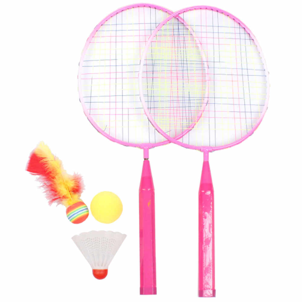 Set rachete badminton pentru copii, RCO, Roz