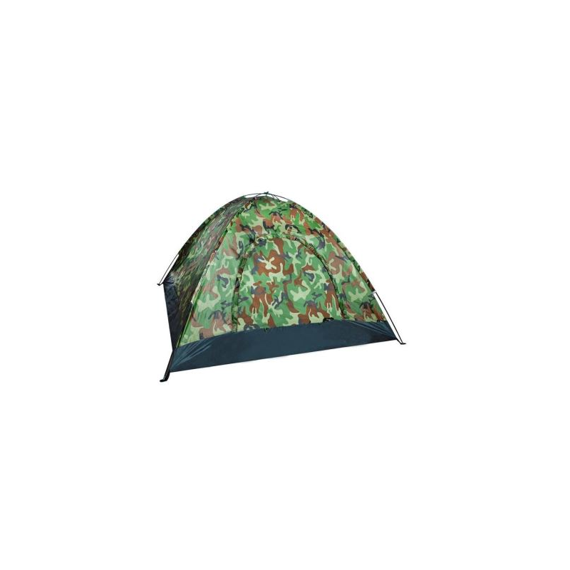 Cort camping, 4 persoane, cu husa, camuflaj, 190x190x125 cm, Malatec