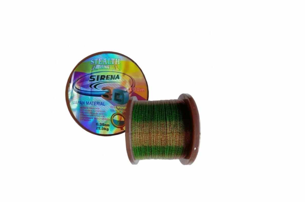 Fir monofilament 3D SIRENA-STEALTH 1000m ,0.20mm – 12kg