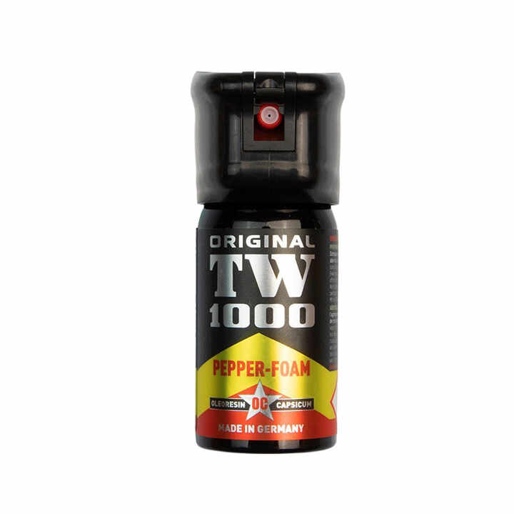 Spray cu piper IdeallStore®, TW-1000 Foam, spuma, auto-aparare, 40 ml, negru