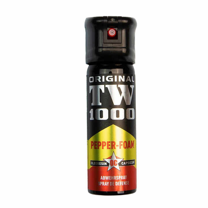 Spray cu piper IdeallStore®, TW-1000 Foam, spuma, auto-aparare, 64 ml, negru