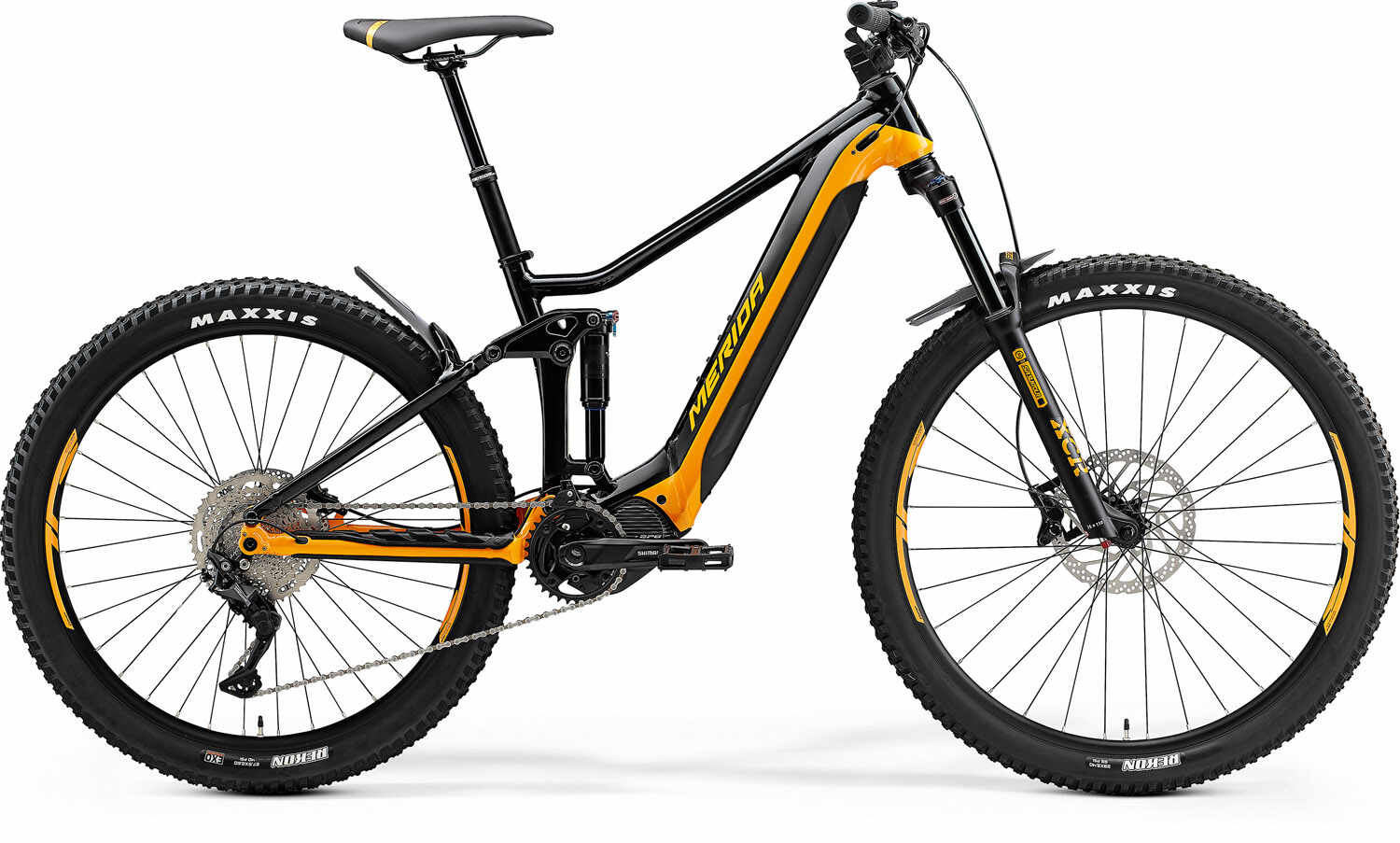 Bicicleta Electrica MTB Merida eOne-Forty 400 Negru/Portocaliu 2023
