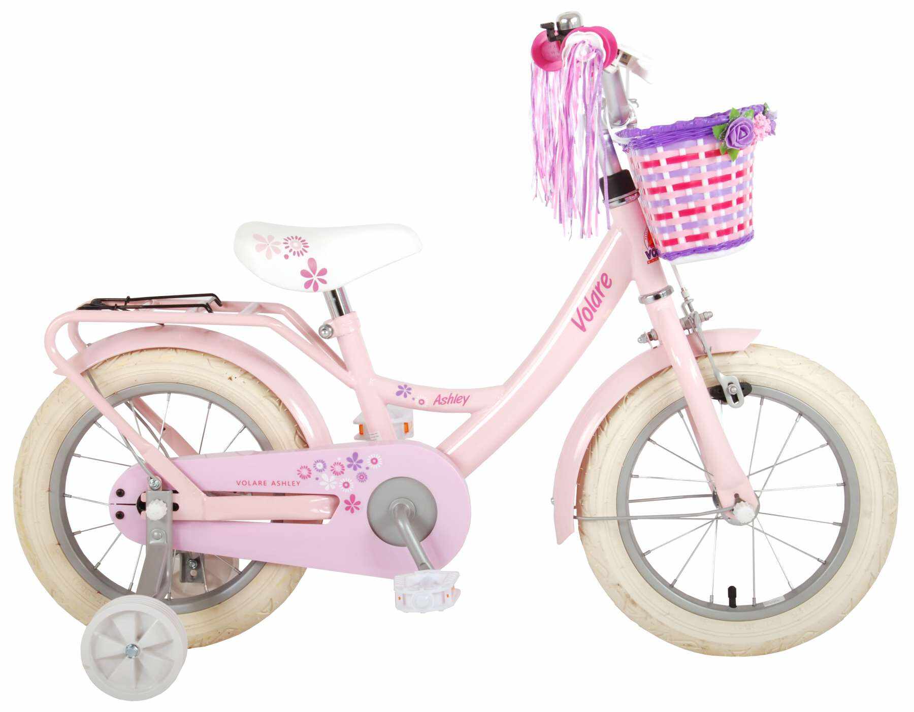 Bicicleta Volare Ashley pentru copii - Fete - 14 inch - Roz - 95 asamblat culoare Roz