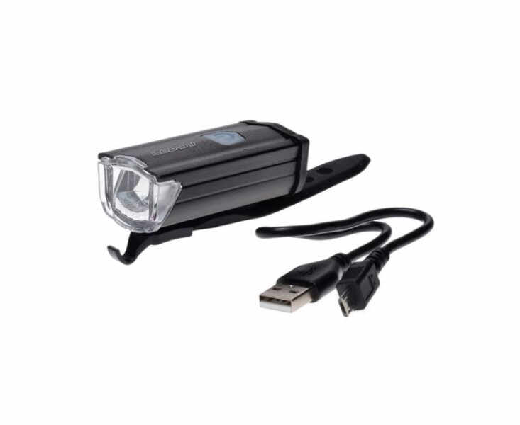 Lampa fata aluminiu pentru biciclete, incarcare USB, culoare negru, 1 led, 3W