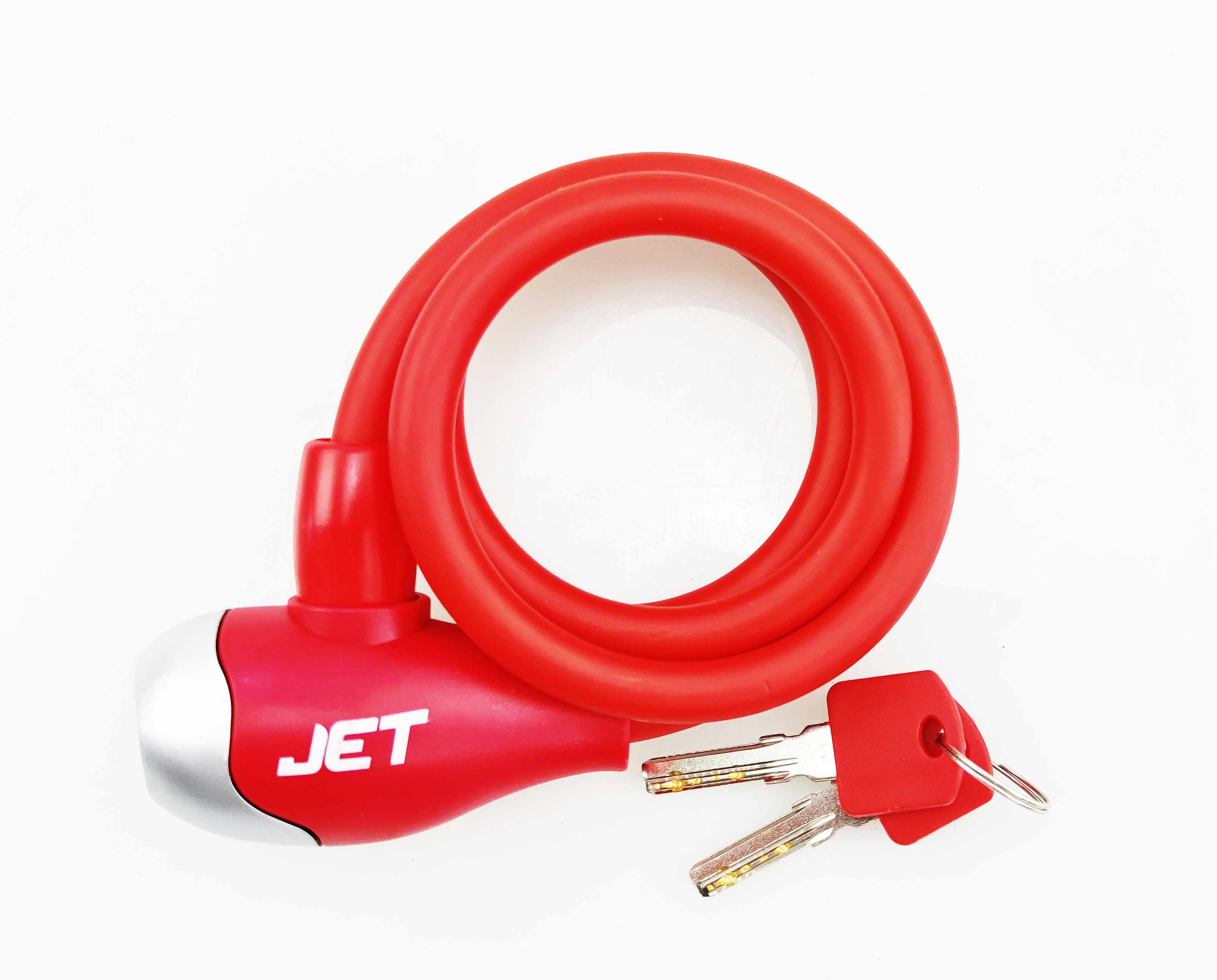 Antifurt cu cheie Jet LOCK, 10x1000mm, culoare rosu mat