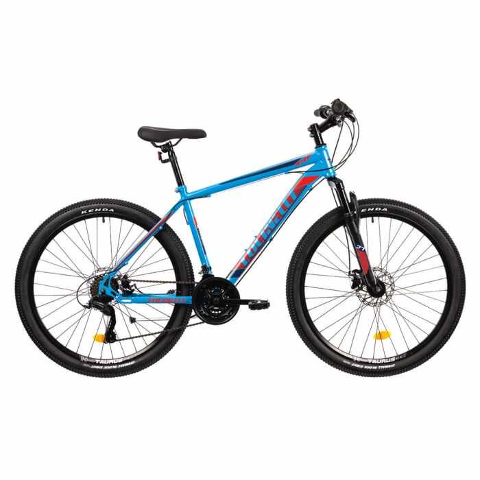 Bicicleta MTB Colinelli COL05, Marimea M, 27.5 inch, Albastru, Schimbator Shimano, 21 Viteze, Cadru Otel, Frane pe Disc