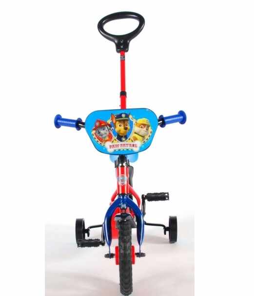 Bicicleta copii Volare Paw Patrol cu roti ajutatoare si maner parental 10 inch