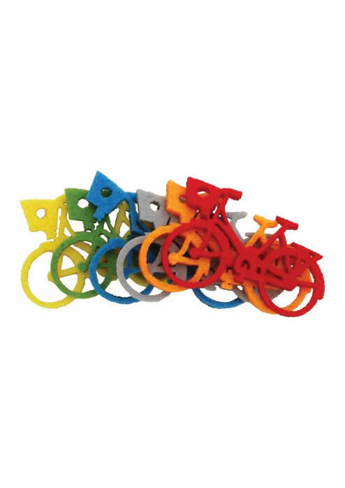 Accesorii creatie Colorarte fetru, bicicleta, 6 bucati set