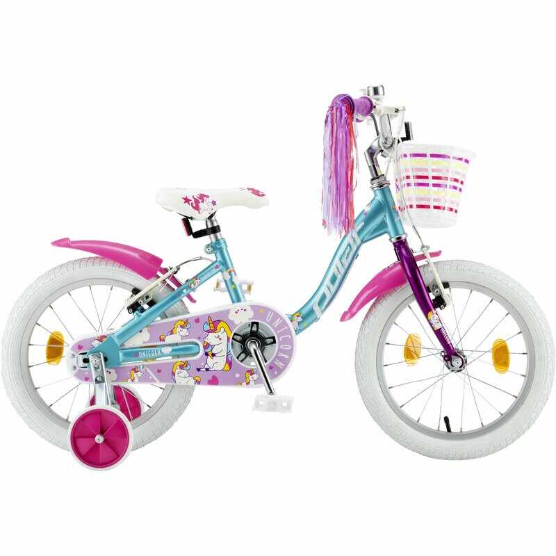 Bicicleta Copii Polar 2023 Unicorn - 16 Inch, Albastru-Roz
