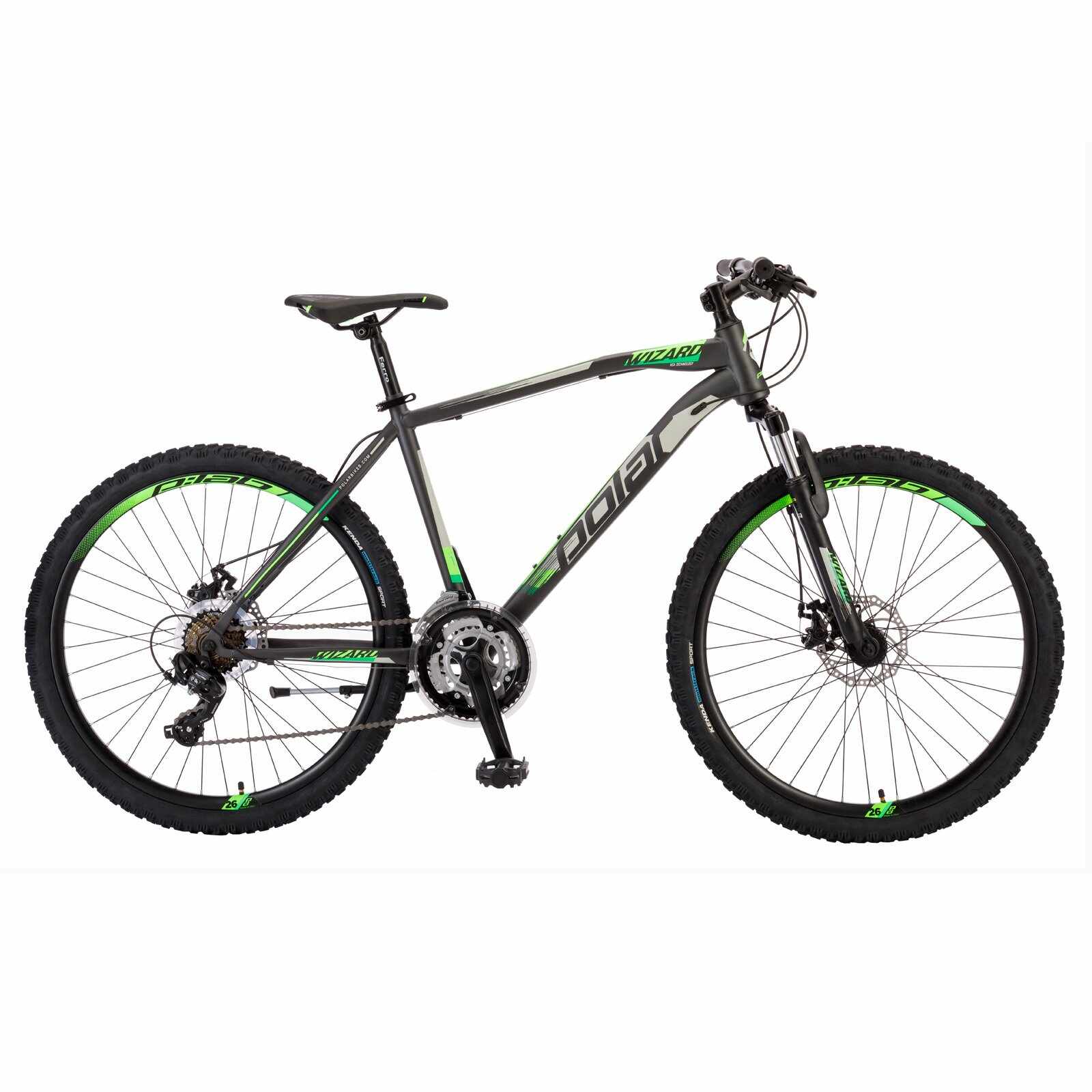 Bicicleta Mtb Polar Wizard 1.0 - 26 Inch, XXL, Gri-Verde