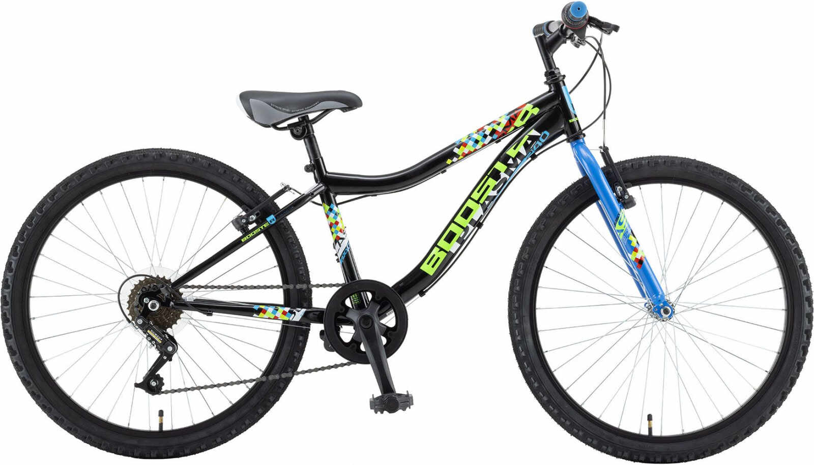 Bicicleta Copii Booster 2023 Plasma - 24 Inch, Negru-Albastru