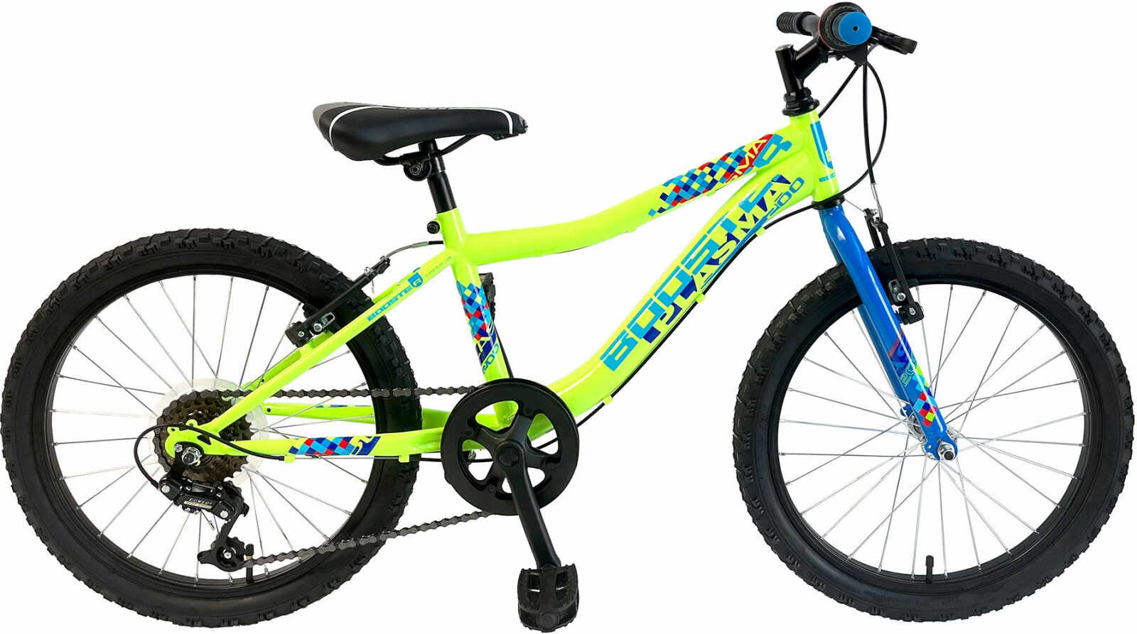 Bicicleta Copii Booster Plasma - 20 Inch, Galben-Albastru