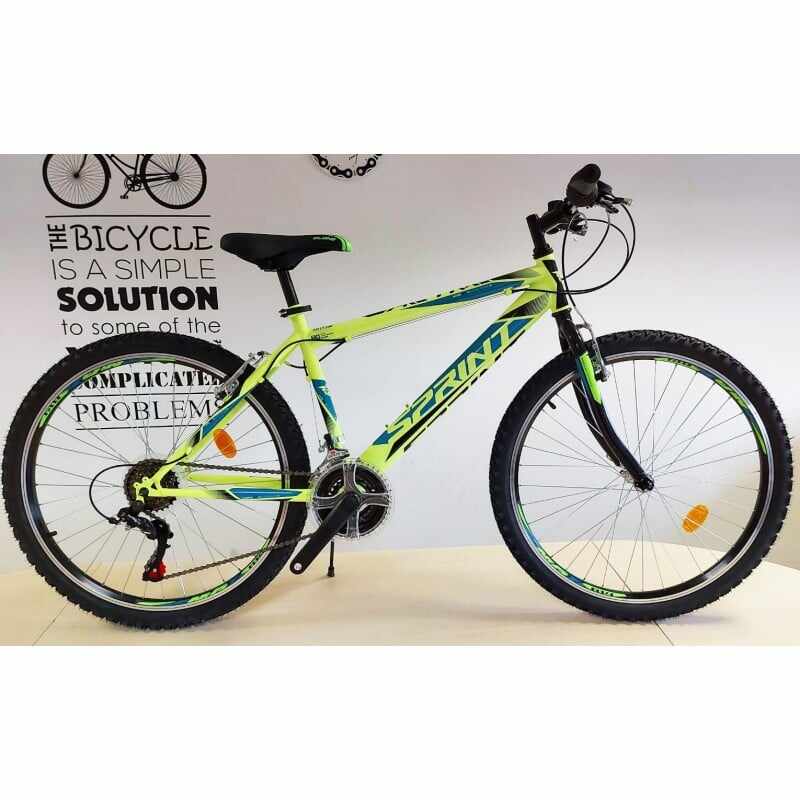 Bicicleta Sprint Active 26 Furca Rigida Verde Neon - 430 mm