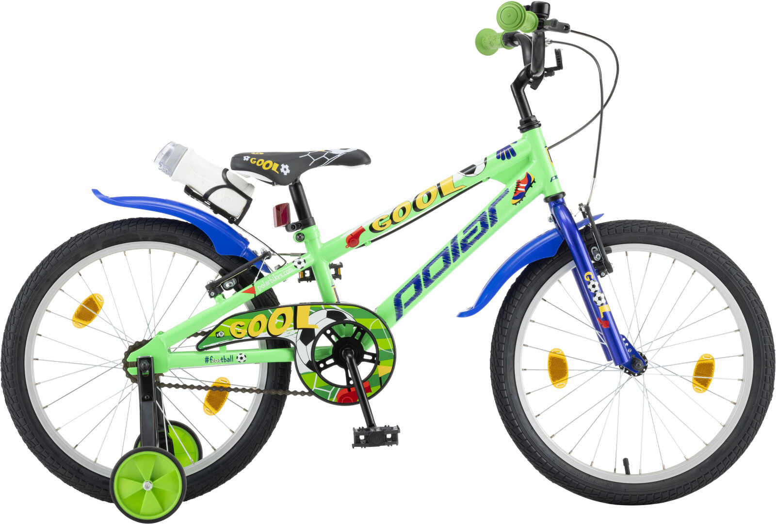 Bicicleta Copii Polar 2023 Football - 20 Inch, Verde-Albastru