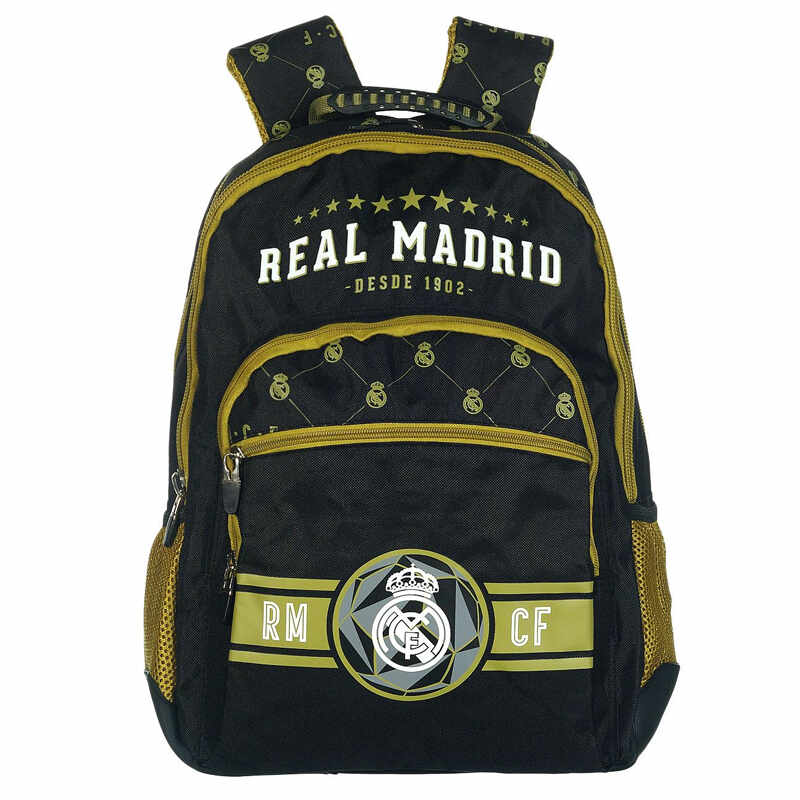 Rucsac Real Madrid, 45 cm, Negru/Galben