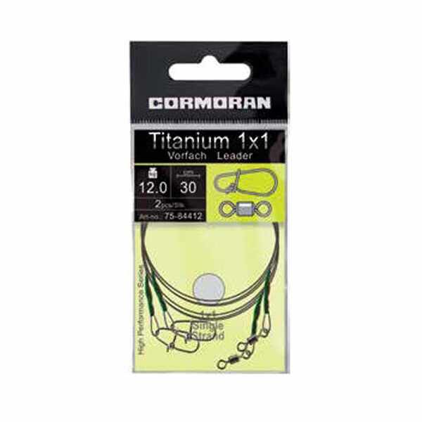 Struna Titanium 1x1/ 20cm / 8kg / 2buc/plic Cormoran