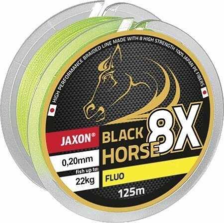 Fir Textil Black Horse PE 8X Fluo 125m Jaxon (Diametru fir: 0.08 mm)