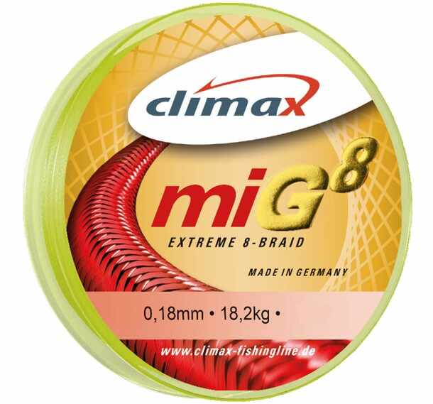 Fir Textil Climax MIG 8, galben fluo, 135m (Diametru fir: 0.28 mm)
