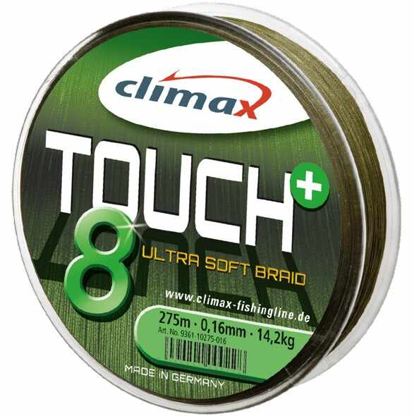 Fir textil Climax Touch 8+, verde, 135m (Diametru fir: 0.18 mm)