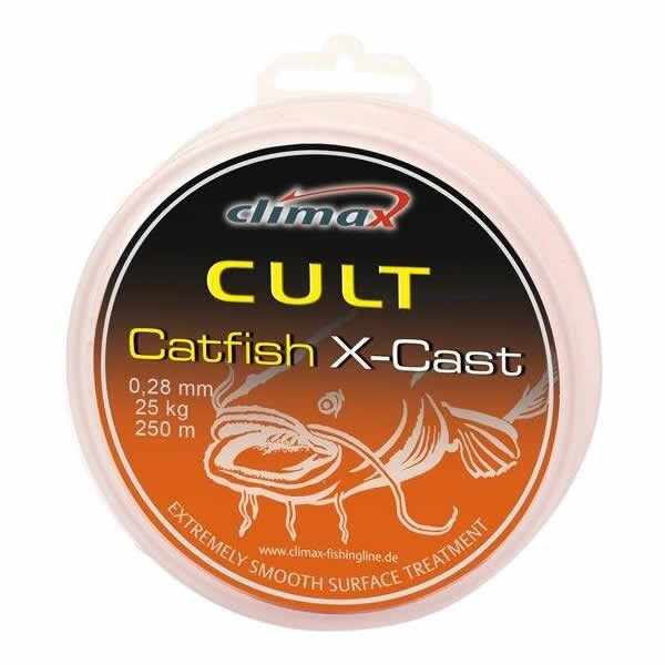 Fir textil Climax Cult Catfish X-Cast, portocaliu, 250m (Diametru fir: 0.28 mm)