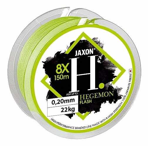 Fir textil Jaxon Hegemon 8X Flash, verde fluo, 150m (Diametru fir: 0.08 mm)