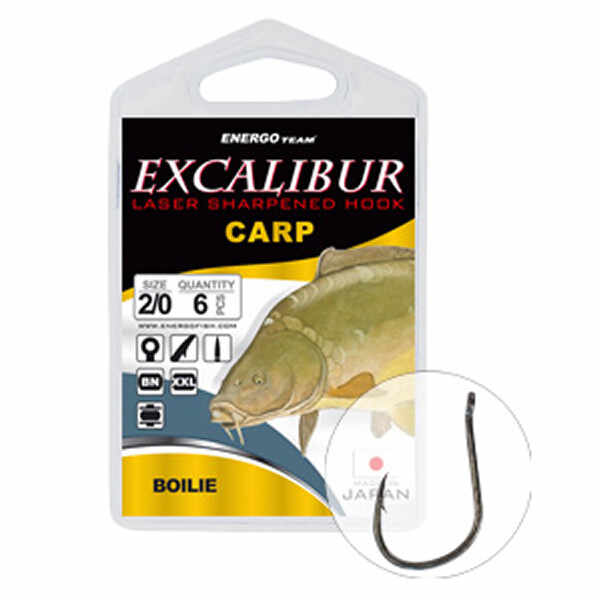Carlige Excalibur Carp Boilies BN, 10buc (Marime Carlige: Nr. 1)