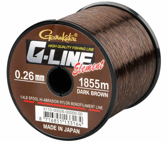 Fir Gamakatsu G-Line Element Dark Brown (Diametru fir: 0.24 mm)