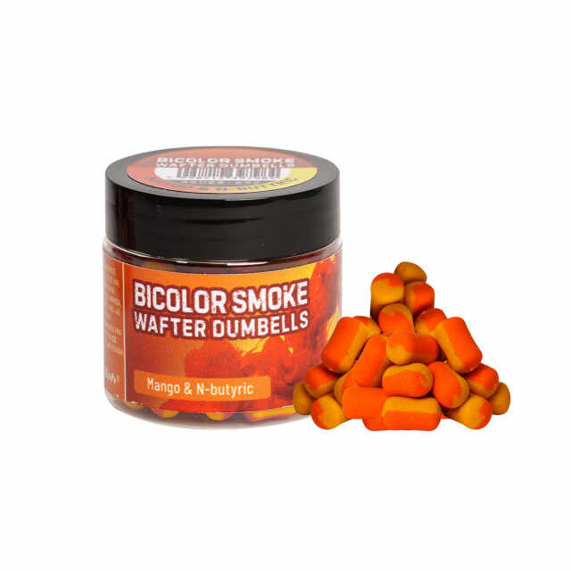 Pop up Bicolor Smoke Wafter Dumbells Benzar Mix, 10x8 mm, 30ml (Aroma: Ciocolata-Portocala)