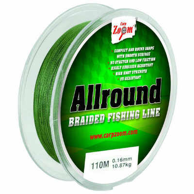 Fir textil Carp Zoom AllRound Braided, Green, 110m (Diametru fir: 0.18 mm)