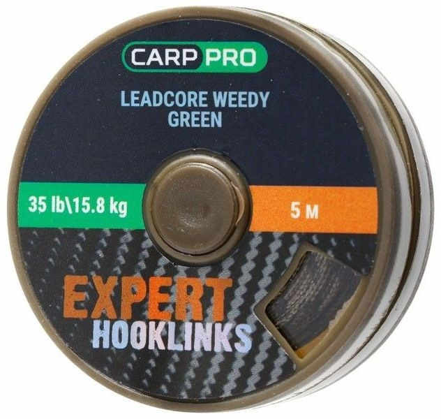Fir Leadcore Carp Pro Coated Hooklink, verde, 5m (Rezistenta fir: 45 lbs)