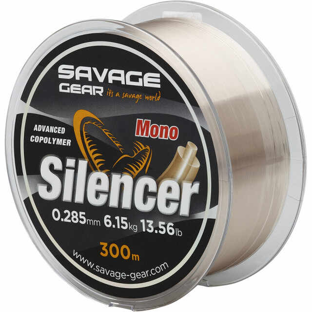 Fir Savage Gear Silencer Mono, roz transparent, 300m (Diametru fir: 0.18 mm)