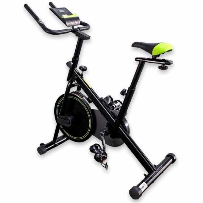 Bicicleta eliptica DHS, 113 x 57 x 118 cm, scaun reglabil, 6 pozitii, maxim 120 kg, Negru/Verde